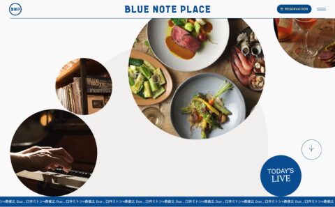 BLUE NOTE PLACEのWEBデザイン
