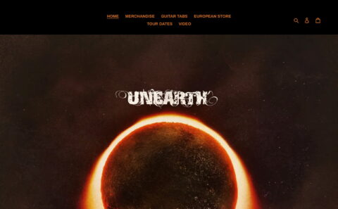 Unearth OfficialのWEBデザイン