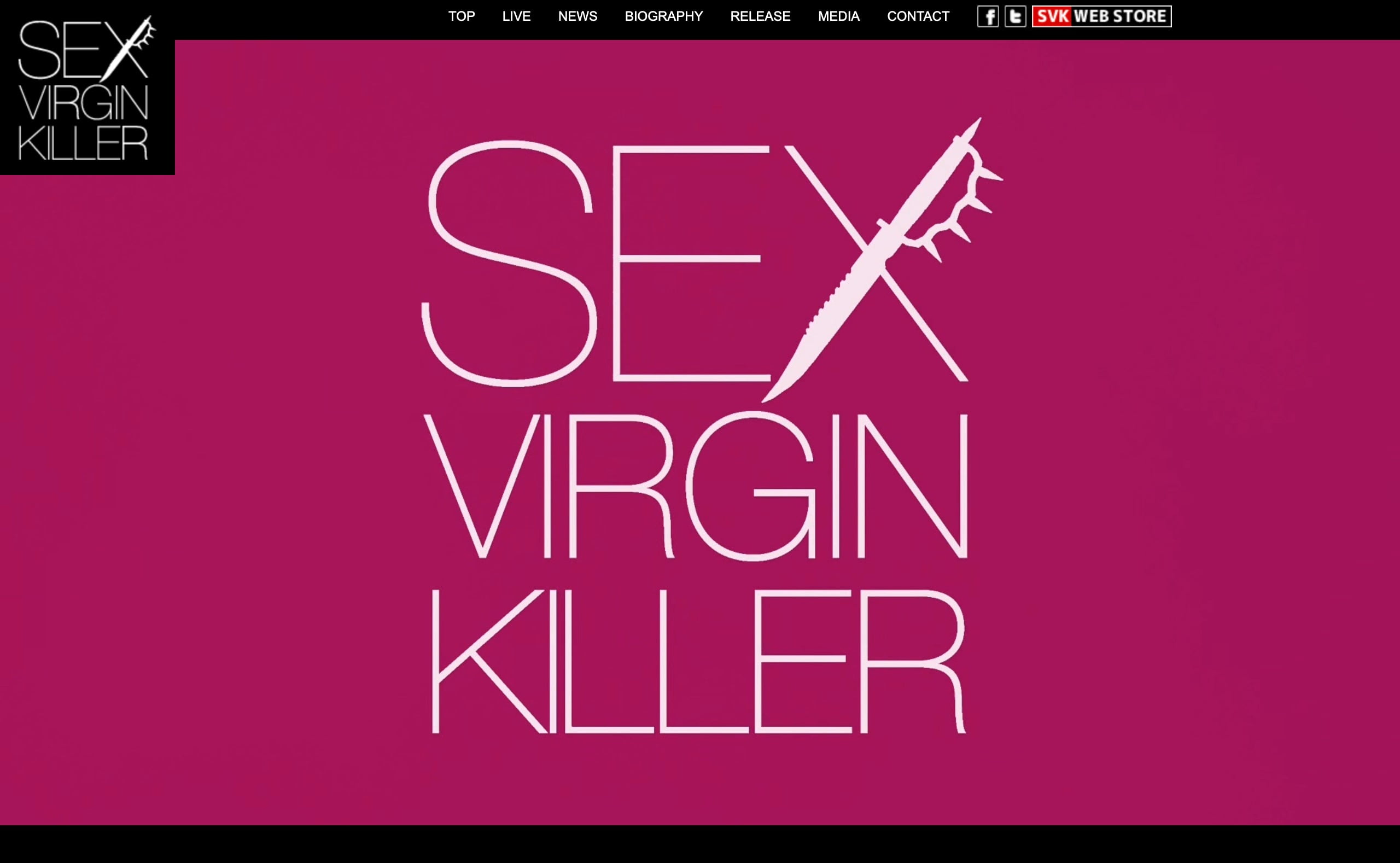 Sex Virgin Killer Music Web Clips バンド・アーティスト・音楽関連のwebデザイン ギャラリーサイト