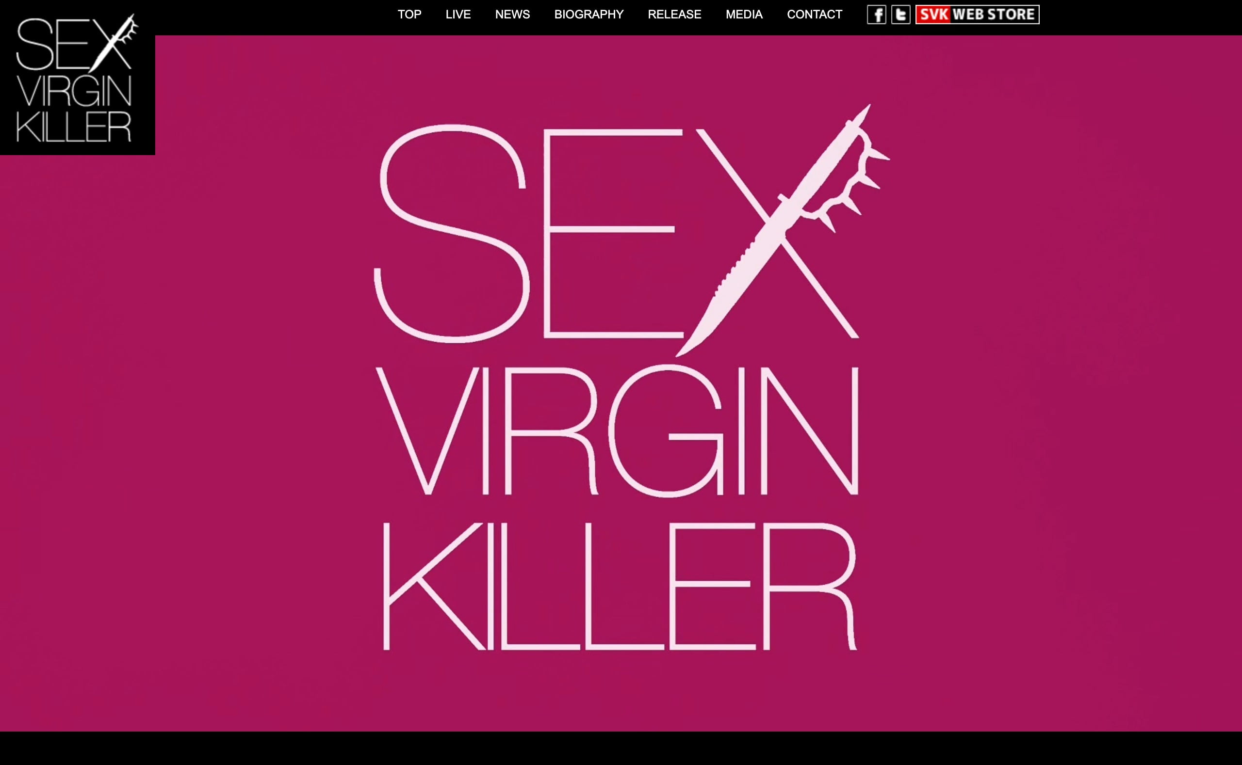 Sex Virgin Killer Music Web Clips バンド・アーティスト・音楽関連のwebデザイン ギャラリーサイト 