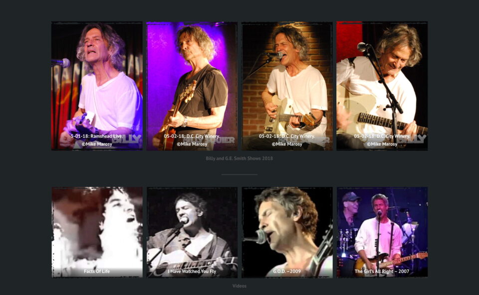 Billy Squier – The Official Website for Billy SquierのWEBデザイン