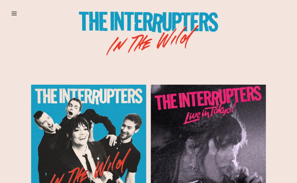 The InterruptersのWEBデザイン