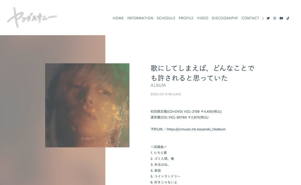 ヤングスキニー｜ヤングスキニー Official SiteのWEBデザイン
