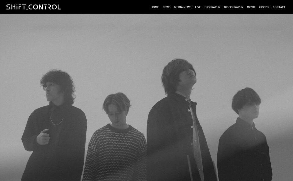 SHIFT_CONTROL official websiteのWEBデザイン