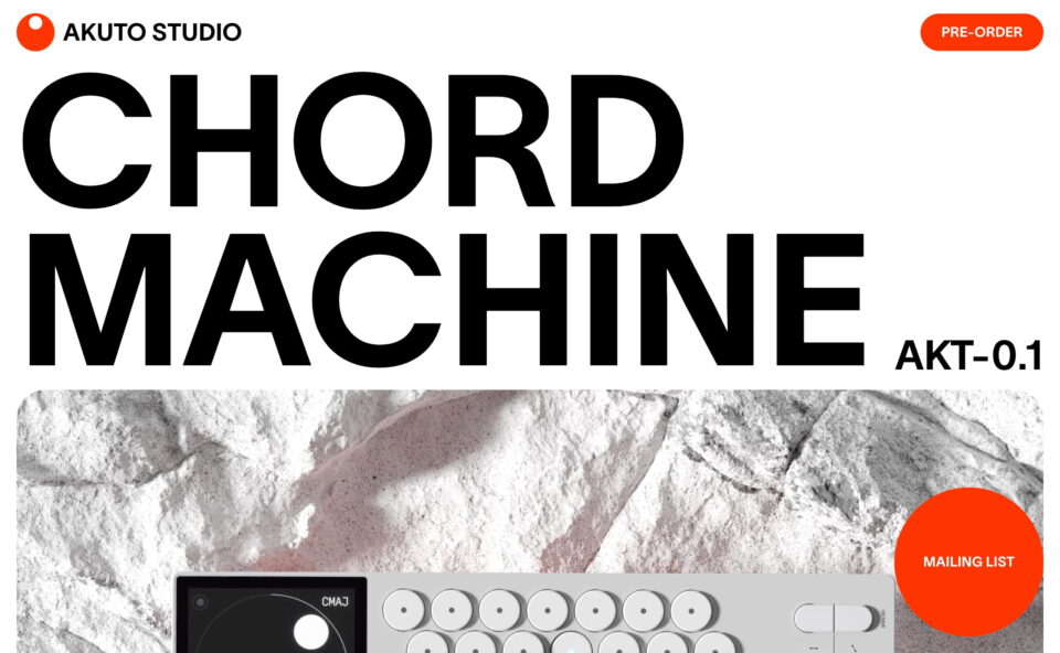 Akuto Studio · Chord Machine AKT-0.1のWEBデザイン