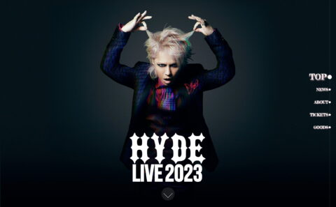 HYDE LIVE 2023のWEBデザイン