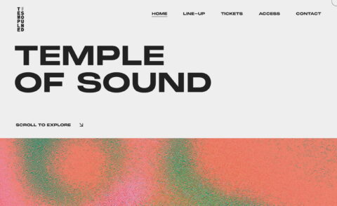 Temple of SoundのWEBデザイン