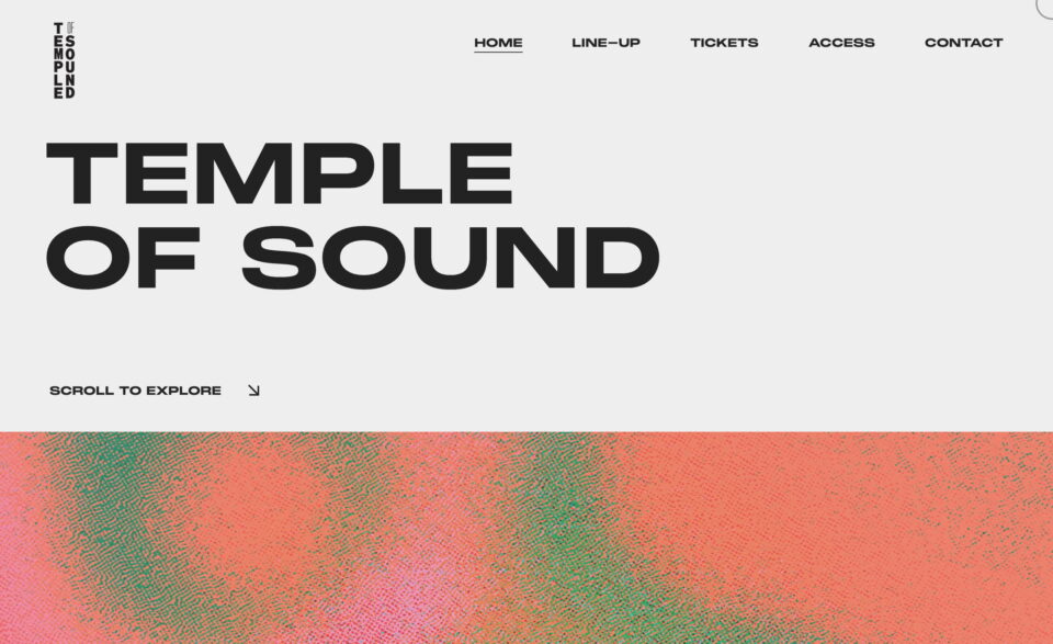 Temple of SoundのWEBデザイン
