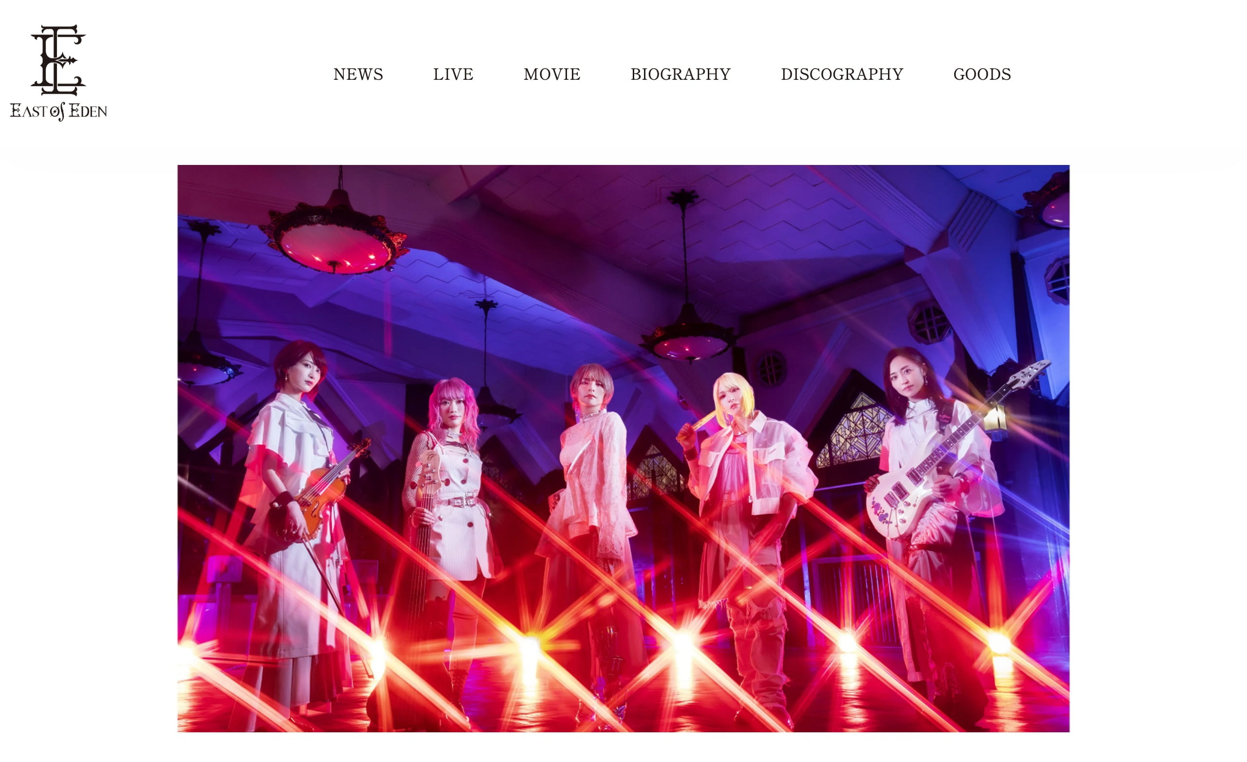 East Of Eden (East Of Eden公式サイト) | MUSIC WEB CLIPS