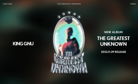 King Gnu | THE GREATEST UNKNOWNのWEBデザイン