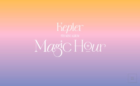 Kep1er | Magic HourのWEBデザイン