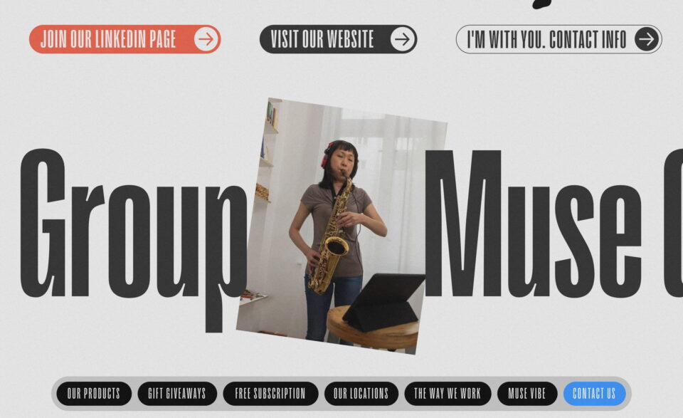 Muse GroupのWEBデザイン