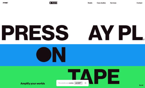 Press Play On Tape – Your Multidisciplinary Sound Creation Studio in ParisのWEBデザイン