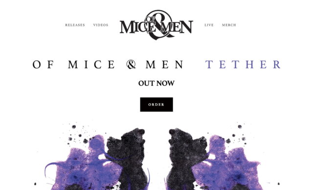 Of Mice & MenのWEBデザイン