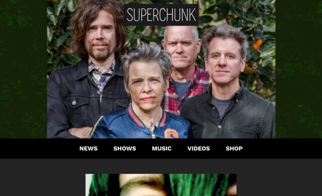 Superchunk | The official web site of Chapel Hill, NC band SuperchunkのWEBデザイン