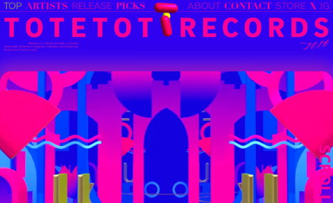 TOTETOT RECORDS – A fictional music labelのWEBデザイン