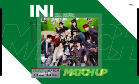 INI 2ND ALBUM 「MATCH UP」 | INI OFFICIAL SITEのWEBデザイン