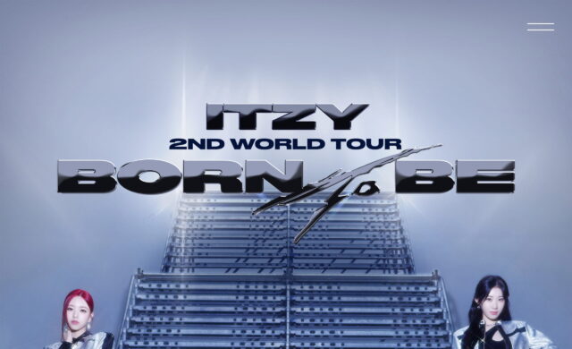 ITZY 2ND WORLD TOUR＜BORN TO BE＞ in JAPANのWEBデザイン