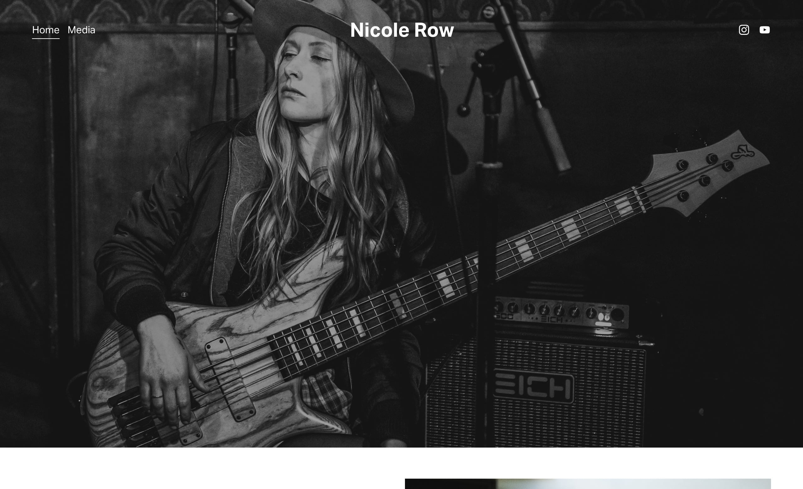 Nicole Row | MUSIC WEB CLIPS - バンド・アーティスト・音楽関連のWEBデザイン ギャラリーサイト