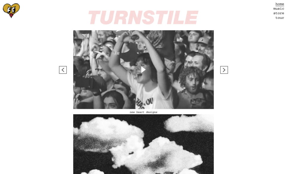 TURNSTILE | Official WebsiteのWEBデザイン