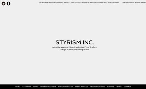 STYRISM INC.のWEBデザイン