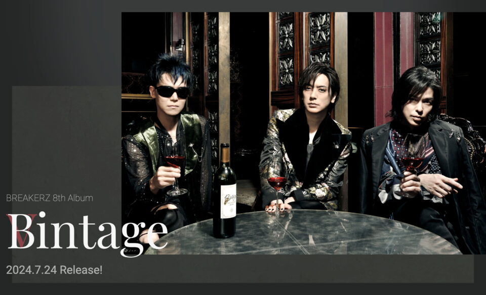 BREAKERZ 8th Album Bintage 2024.7.24 Release!のWEBデザイン