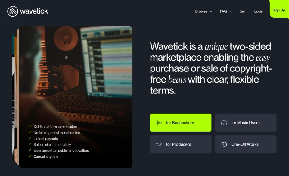 WavetickのWEBデザイン