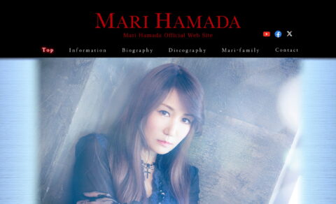 Mari Hamada Official SiteのWEBデザイン