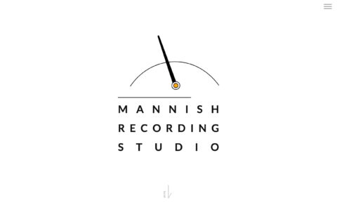 Mannish Recording StudioのWEBデザイン