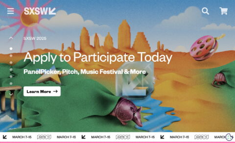 SXSW Conference & Festivals | March 7-15, 2025のWEBデザイン