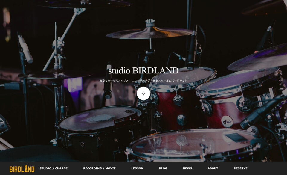 studio BIRDLAND | 音楽リハーサルスタジオ・レコーディング・音楽スクールのバードランドのWEBデザイン