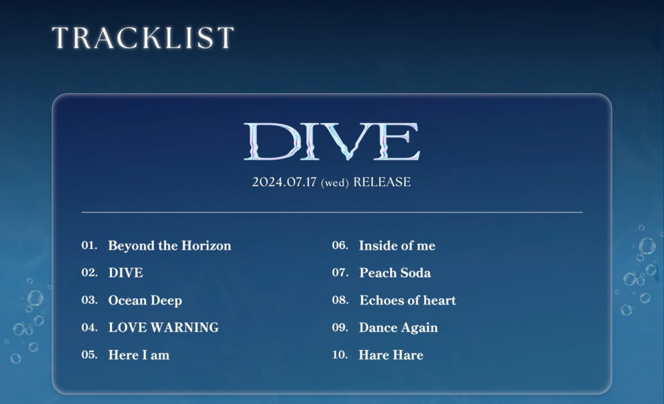 TWICE JAPAN 5th ALBUM 『DIVE』のWEBデザイン