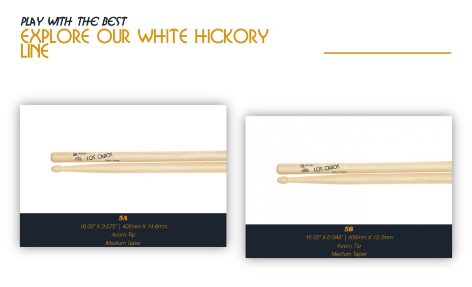 Drumsticks – Los Cabos – Canadian Made, Internationally Played.のWEBデザイン