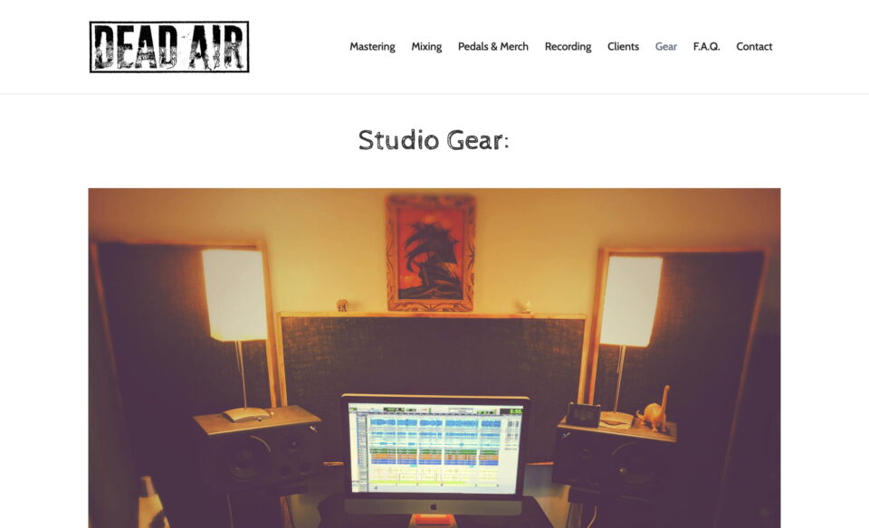 Dead Air StudiosのWEBデザイン