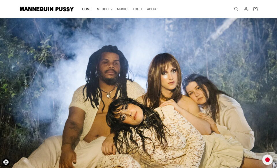 Mannequin PussyのWEBデザイン