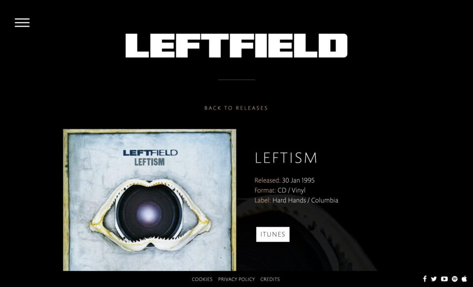 LeftfieldのWEBデザイン