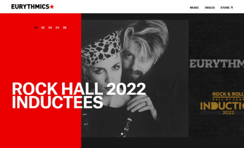 Home – Eurythmics | Official SiteのWEBデザイン