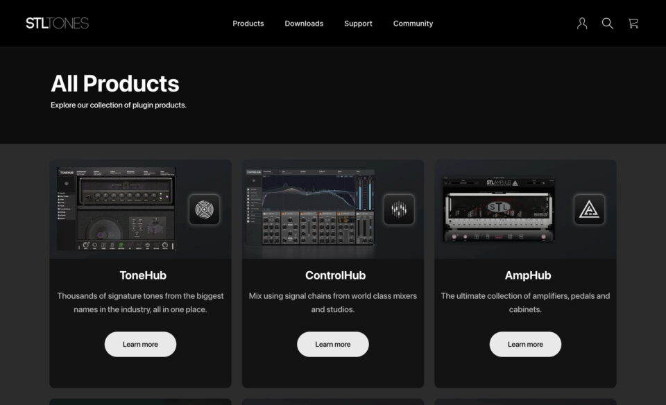 STL Tones | Audio Plugins & Music SoftwareのWEBデザイン