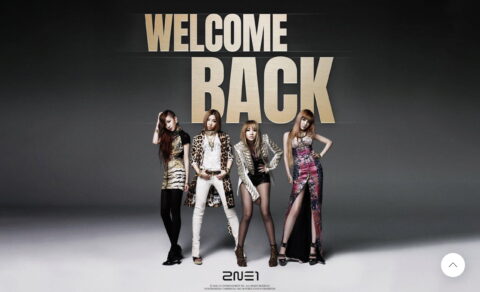 「2NE1」15周年特設サイトのWEBデザイン