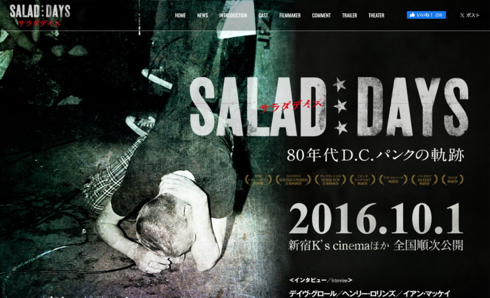 SALAD DAYS -80年代D.C.パンクの軌跡-のWEBデザイン