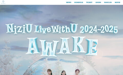 NiziU Live with U 2024-2025 “AWAKE” SPECIAL SITEのWEBデザイン