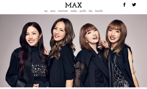 MAX OFFICIAL WEBSITEのWEBデザイン