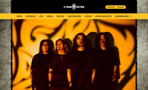 G-FREAK FACTORY OFFICIAL WEBSITEのWEBデザイン