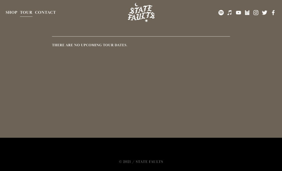 State FaultsのWEBデザイン