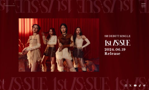 IS:SUE DEBUT SINGLE「1st IS:SUE」| IS:SUE OFFICIAL SITEのWEBデザイン