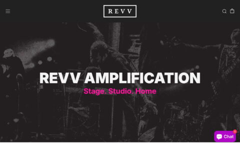 Revv Amplification – Guitar Amps, Pedals, and CabinetsのWEBデザイン