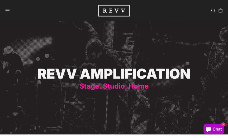 Revv Amplification – Guitar Amps, Pedals, and CabinetsのWEBデザイン