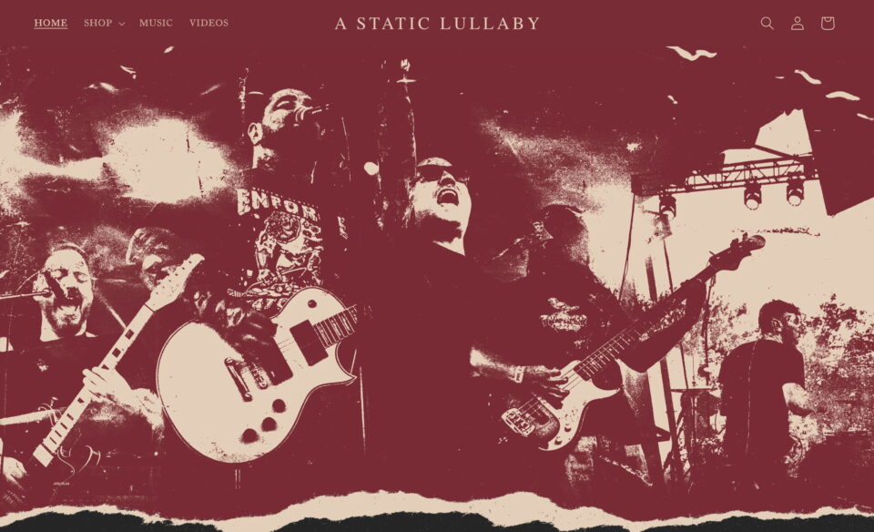 A Static Lullaby | Official WebsiteのWEBデザイン