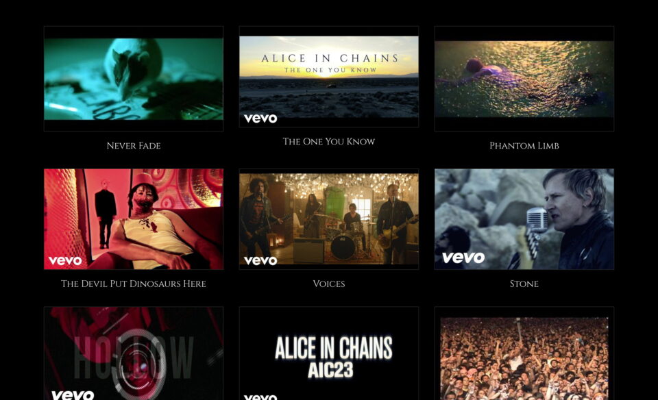 Alice In Chains | Official WebsiteのWEBデザイン