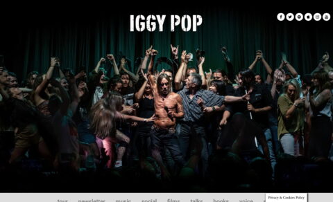 Iggy Pop – Official SiteのWEBデザイン